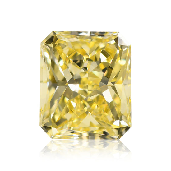 1.00 Carat Fancy Intense Yellow Radiant Diamond SI1 GIA