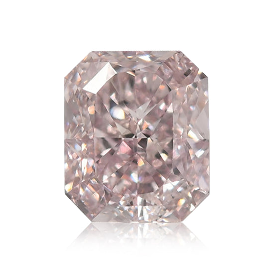 0.66 Carat Fancy Light Orangy Pink Radiant Diamond VS1 GIA