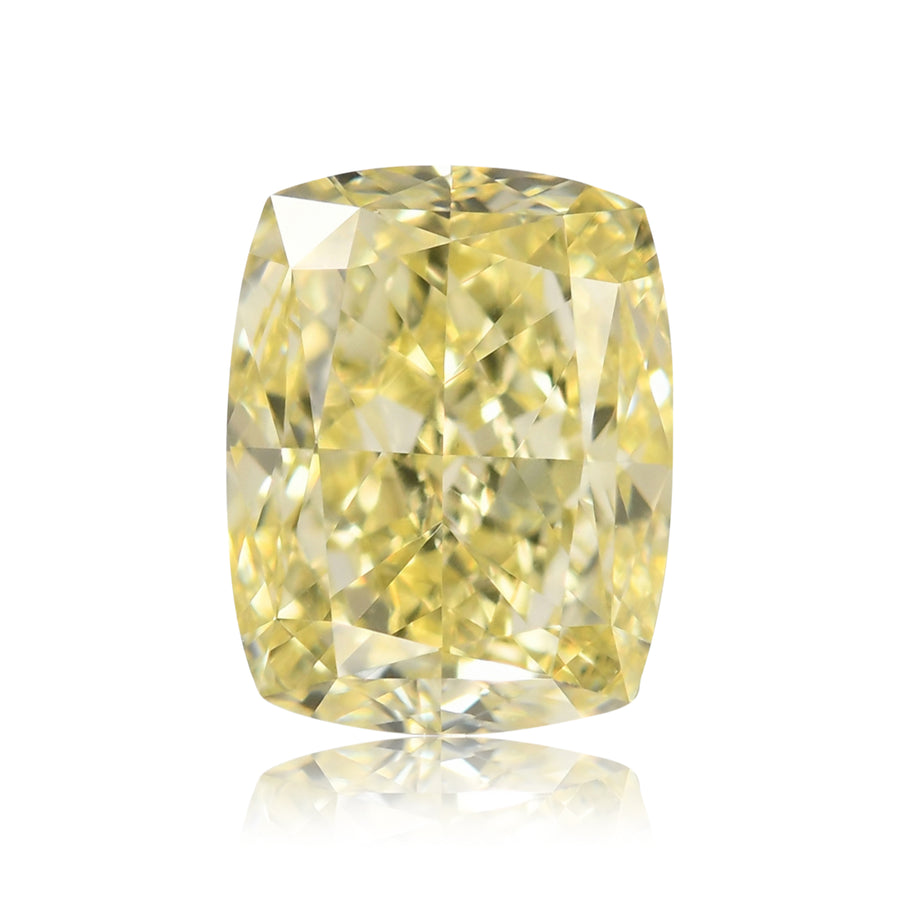 1.01 Carat Fancy Light Yellow Cushion Diamond VS2 GIA