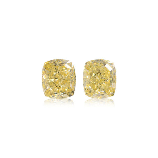 Diamanti a cuscino Fancy Light Yellow da 2,48 carati, purezza VS2