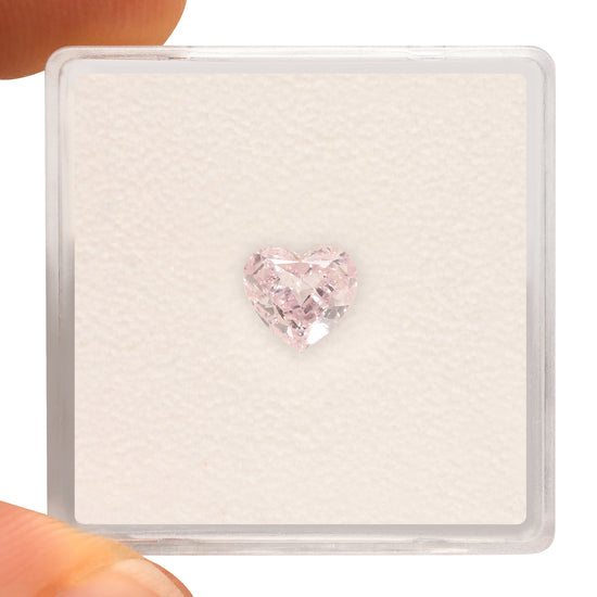 0.72 Carat Fancy Light Pink HEART Diamond VS2 GIA