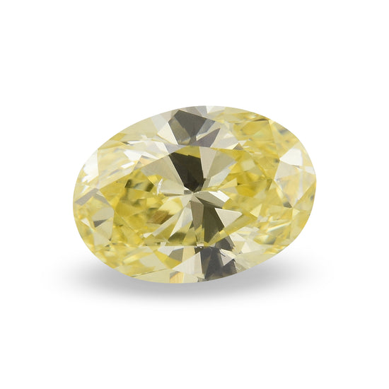0.71 Carat Fancy Intense Yellow Oval Diamond (SI2) GIA