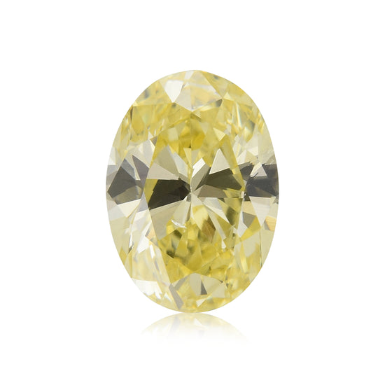 0.71 Carat Fancy Intense Yellow Oval Diamond (SI2) GIA