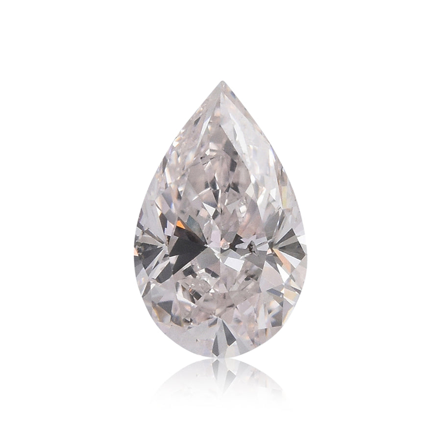 0.67 Carat Faint Pink Pear Diamond SI2 GIA