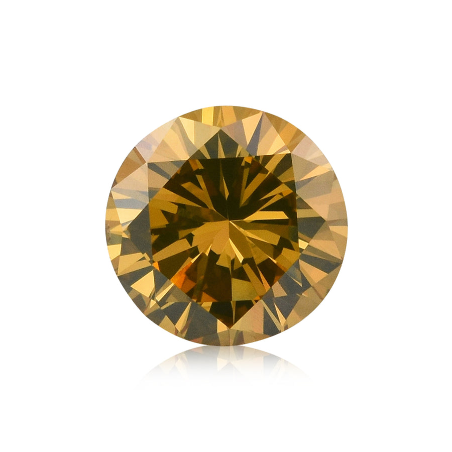 1,10 Karat Fancy Deep Brownish Yellow runder Diamant VS2 GIA