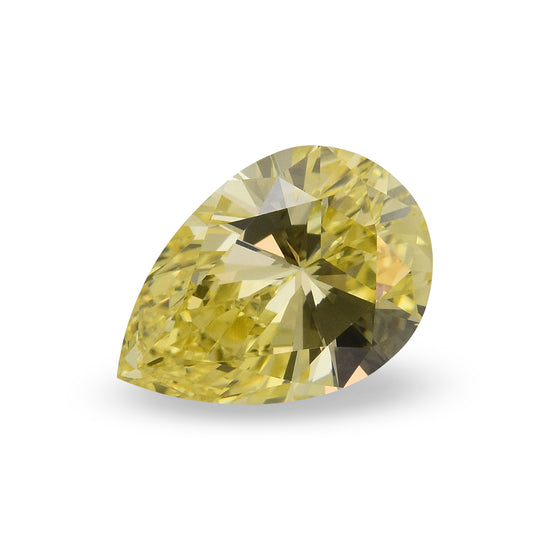 1.52 Carat Fancy Intense Yellow Pear Diamond VS2 GIA