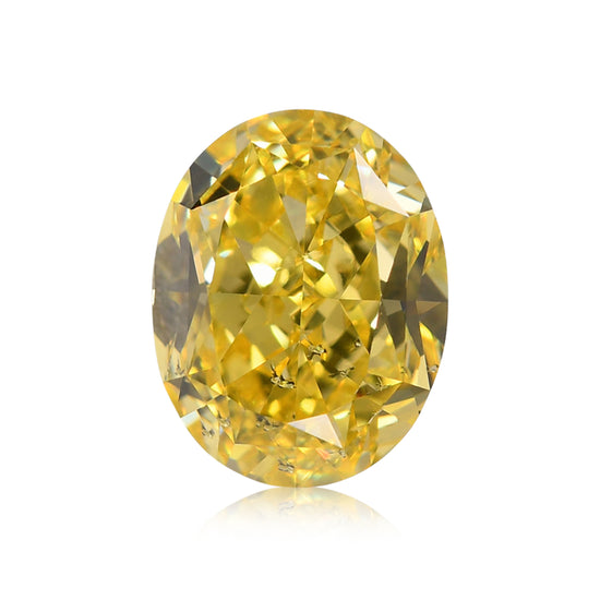 Diamante Ovale Giallo Intenso Fantasia 1.02 Carati SI2 GIA