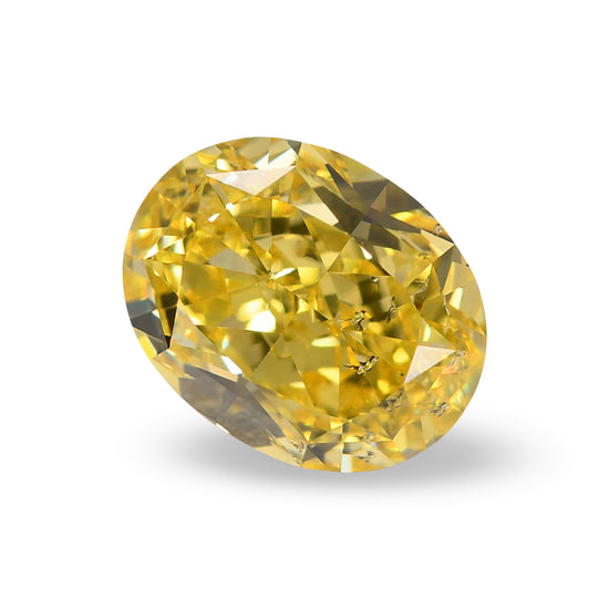 Diamante Ovale Giallo Intenso Fantasia 1.02 Carati SI2 GIA
