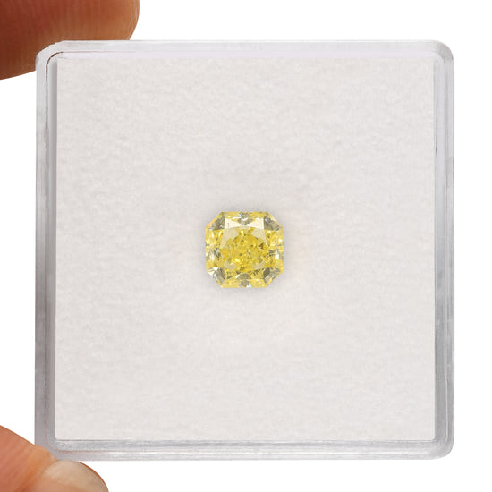 0.91 Carat Fancy Yellow Radiant Diamond VS1 GIA