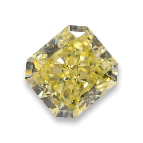 0.61 Carat Fancy Yellow Radiant Diamond VVS2 GIA