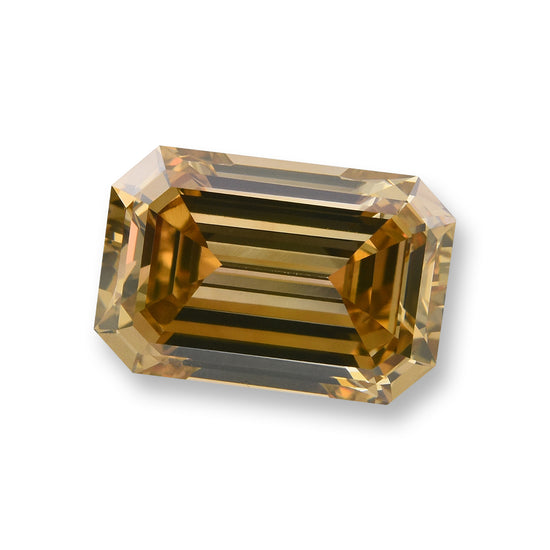 2.79 Carat Fancy Dark Yellowish Brown Emerald Diamond VS2 GIA