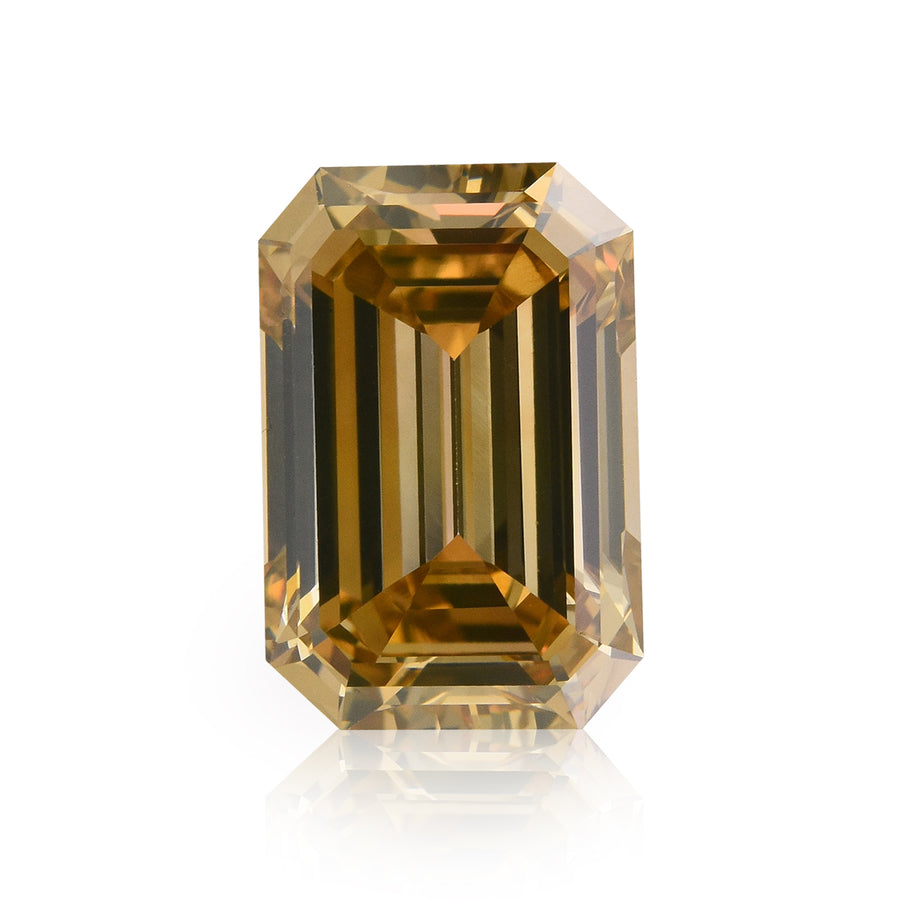 2,79 Karat Fancy Dark Yellowish Brown Smaragd Diamant VS2 GIA