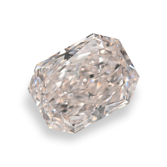 0.54 Carat Very Light Pinkish Brown Radiant Diamond VS1 GIA