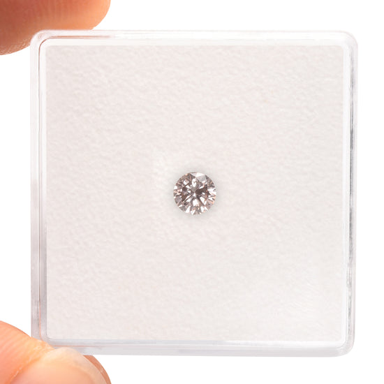 0.17 Carat Fancy Light Pinkish Brown Round Brilliant Diamond (SI2) GIA