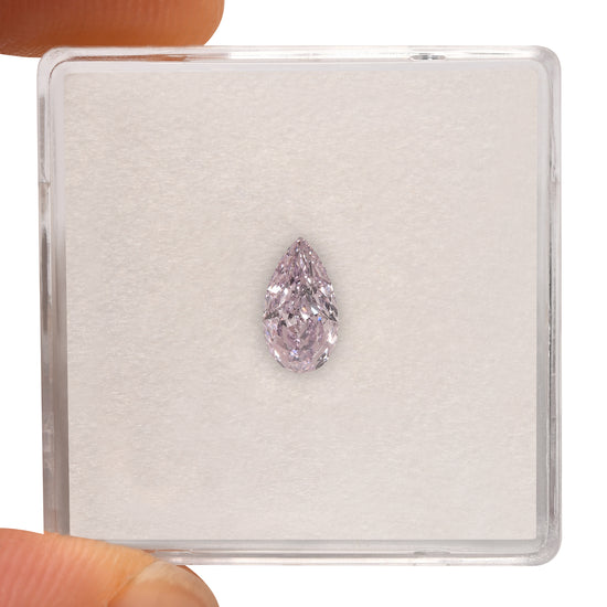 0.50 Carat Fancy Light Pinkish Purple Pear Diamond SI2 GIA