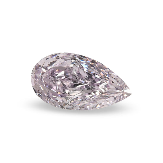 0.50 Carat Fancy Light Pinkish Purple Pear Diamond SI2 GIA