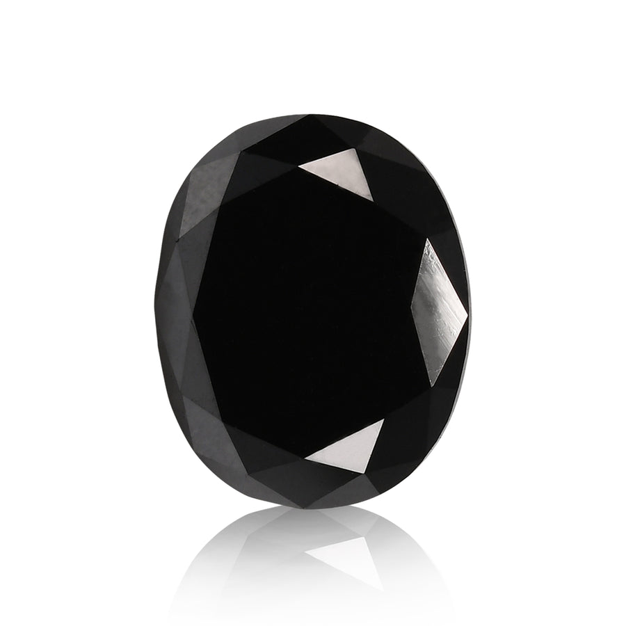 4.50 Carat Fancy Black Oval Diamond  GIA