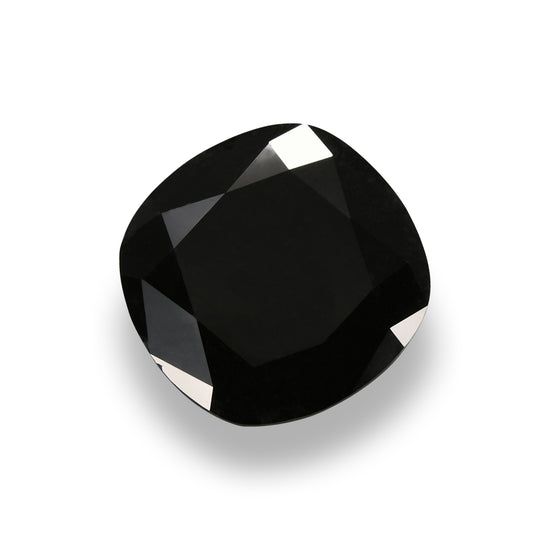 9.62 Carat Fancy Black Cushion Diamond  GIA