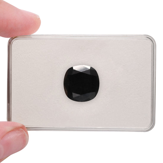 9.62 Carat Fancy Black Cushion Diamond  GIA