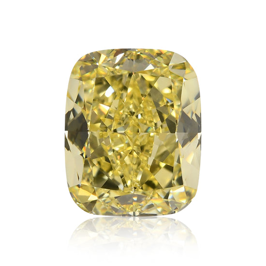 2.00 Karat Fancy Intense Yellow Cushion Diamant VS2 GIA
