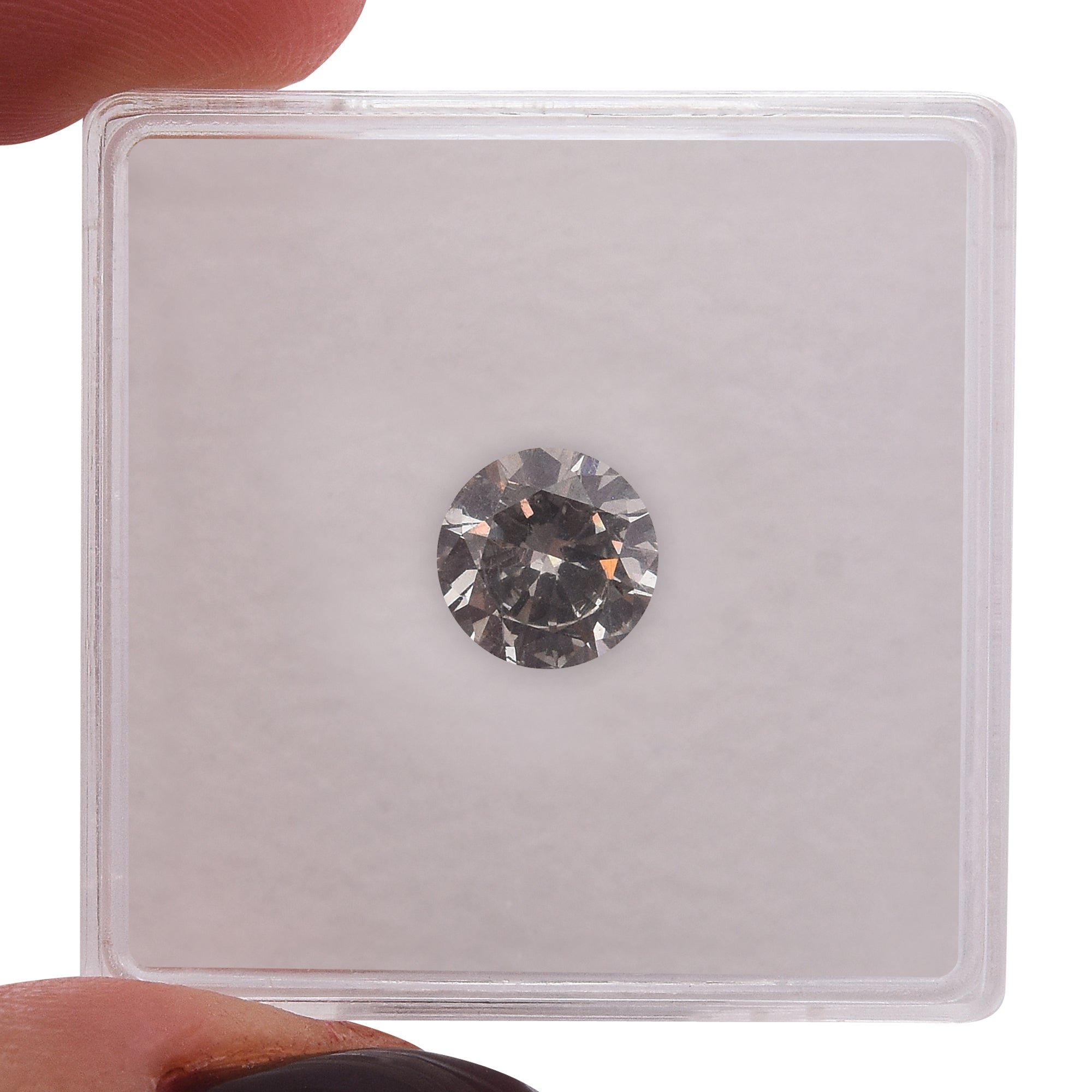0.93 Carat Fancy Gray Round Diamond I1 GIA | LEIBISH