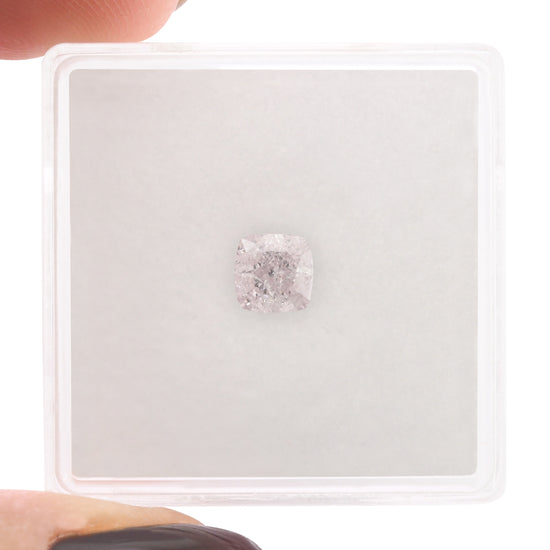 0.70 Carat Very Light Pink Cushion Diamond SI1 GIA