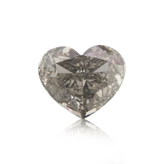 0.91 Carat Fancy Gray HEART Diamond VS2 GIA