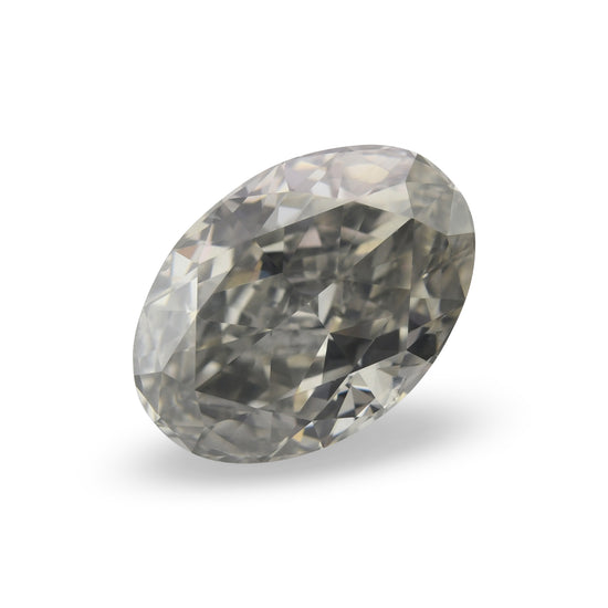 1.51 Carat Fancy Dark Gray Oval Diamond SI2 GIA