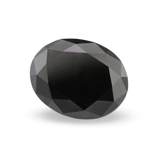 3.79 Carat Fancy Black Oval Diamond  GIA