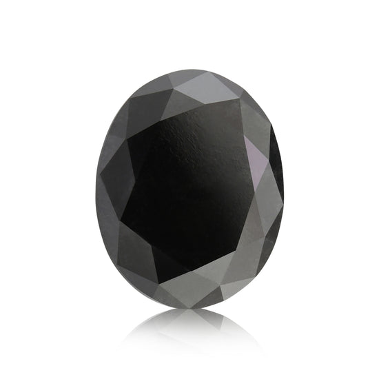 Diamante ovale nero fantasia da 3,79 carati GIA
