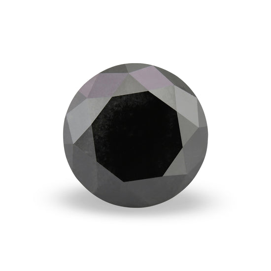 2.81 Carat Fancy Black Round Brilliant Diamond  GIA