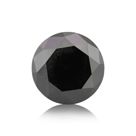 Diamante nero fantasia rotondo brillante da 2,81 carati GIA