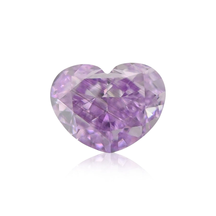 Diamante a cuore porpora intenso fantasia da 0,15 carati VS1 GIA