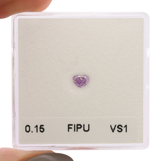 0.15 Carat Fancy Intense Purple Heart Diamond VS1 GIA