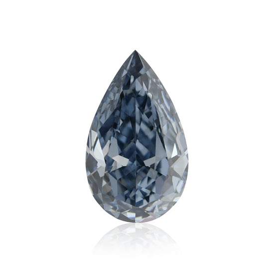 0,56 Karat Fancy Deep Blue Diamant im Tropfenschliff VS1 GIA