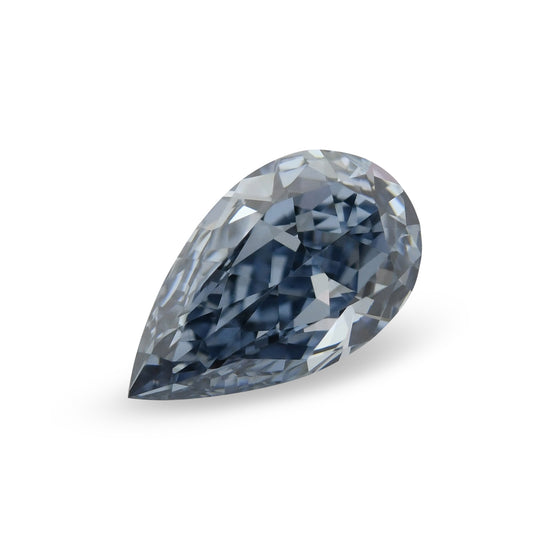 0.56 Carat Fancy Deep Blue Pear Diamond VS1 GIA