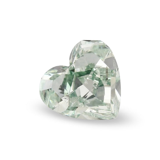 1.06 Carat Fancy Intense Green HEART Diamond SI2 GIA