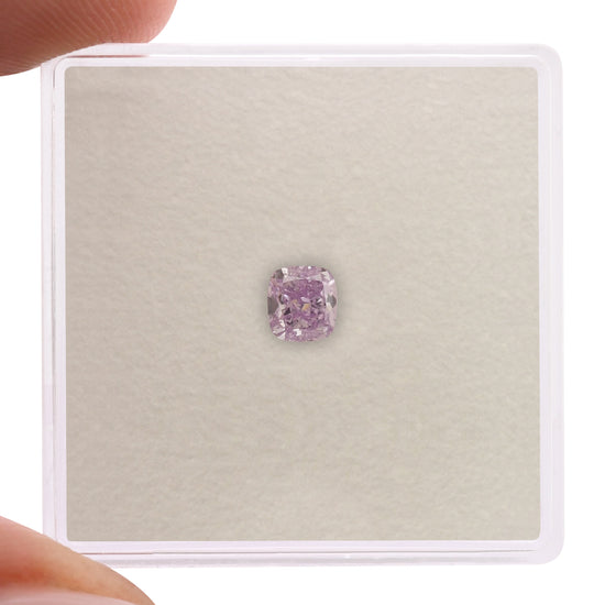 0.37 Carat Fancy Intense Purple Cushion Diamond SI2 GIA