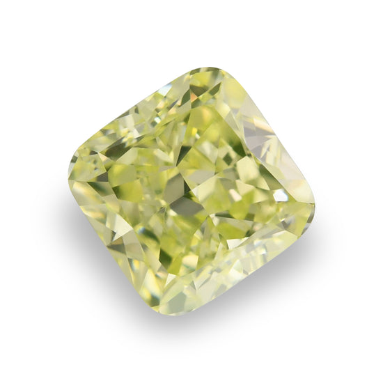 1.02 Carat Fancy Yellow Green Cushion Diamond SI1 GIA
