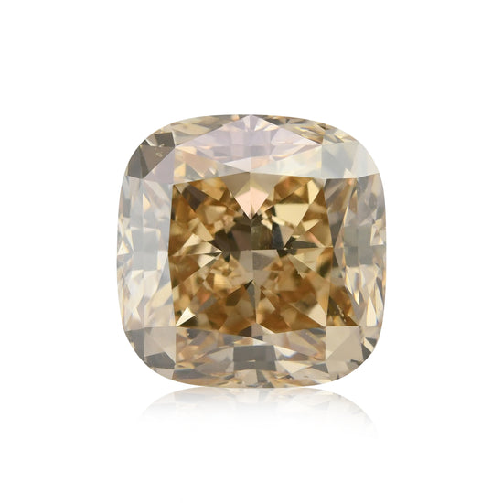6,03 Karat Fancy Yellow Brown Cushion Diamant (VS2)