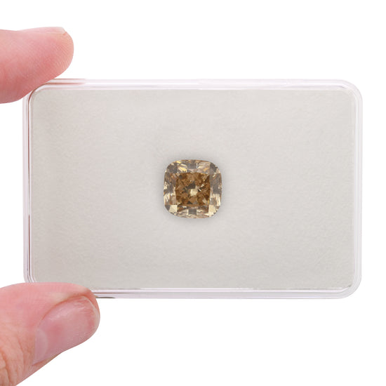 6.03 Carat Fancy Yellow Brown Cushion Diamond (VS2)