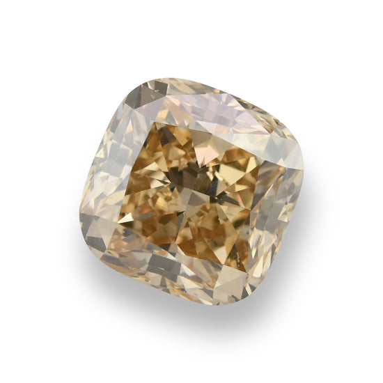 6.03 Carat Fancy Yellow Brown Cushion Diamond (VS2)