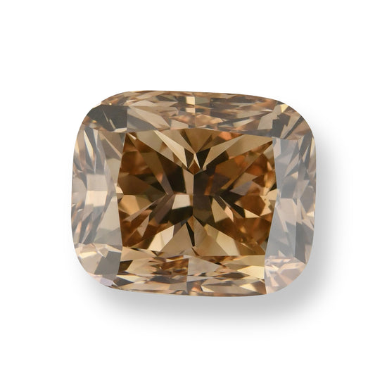 5.49 Carat Fancy Yellow Brown Cushion Diamond (VS1)