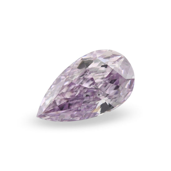 0.66 Carat Fancy Intense Pinkish Purple Pear Diamond VS2 GIA