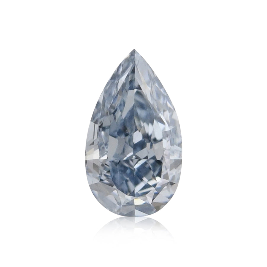 0.25 Carat Fancy Intense Blue Pear Diamond VVS1 GIA