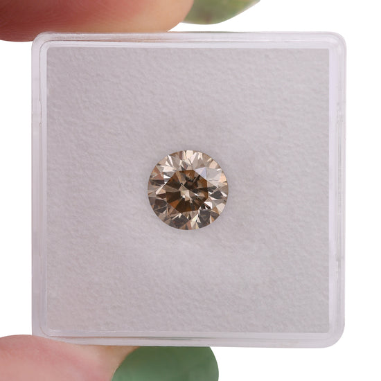 1.50 Carat Light Brown Round Diamond SI2 GIA
