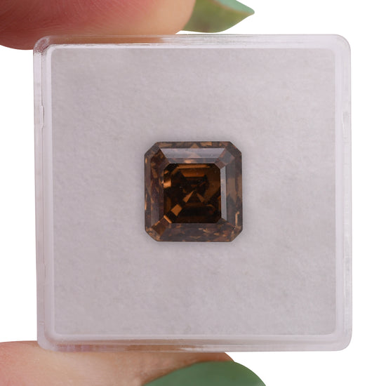 5.06 Carat Fancy Dark Orange Brown Asscher Diamond (SI2) GIA