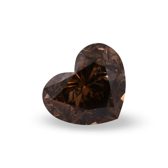 5.01 Carat Fancy Dark Orangy Brown HEART Diamond (SI2) GIA