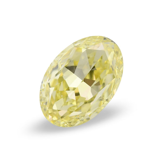 0.65 Carat Fancy Yellow Oval Diamond IF GIA