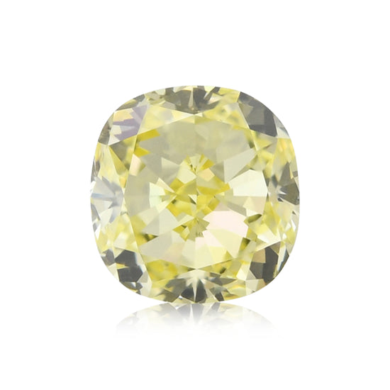 0.60 Karat Fancy Yellow Cushion Diamant IF GIA